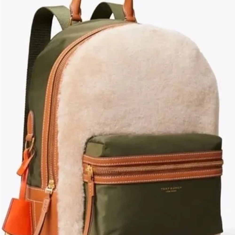 Tory Burch Backpack with Shearling Accent - Picture 7 of 10